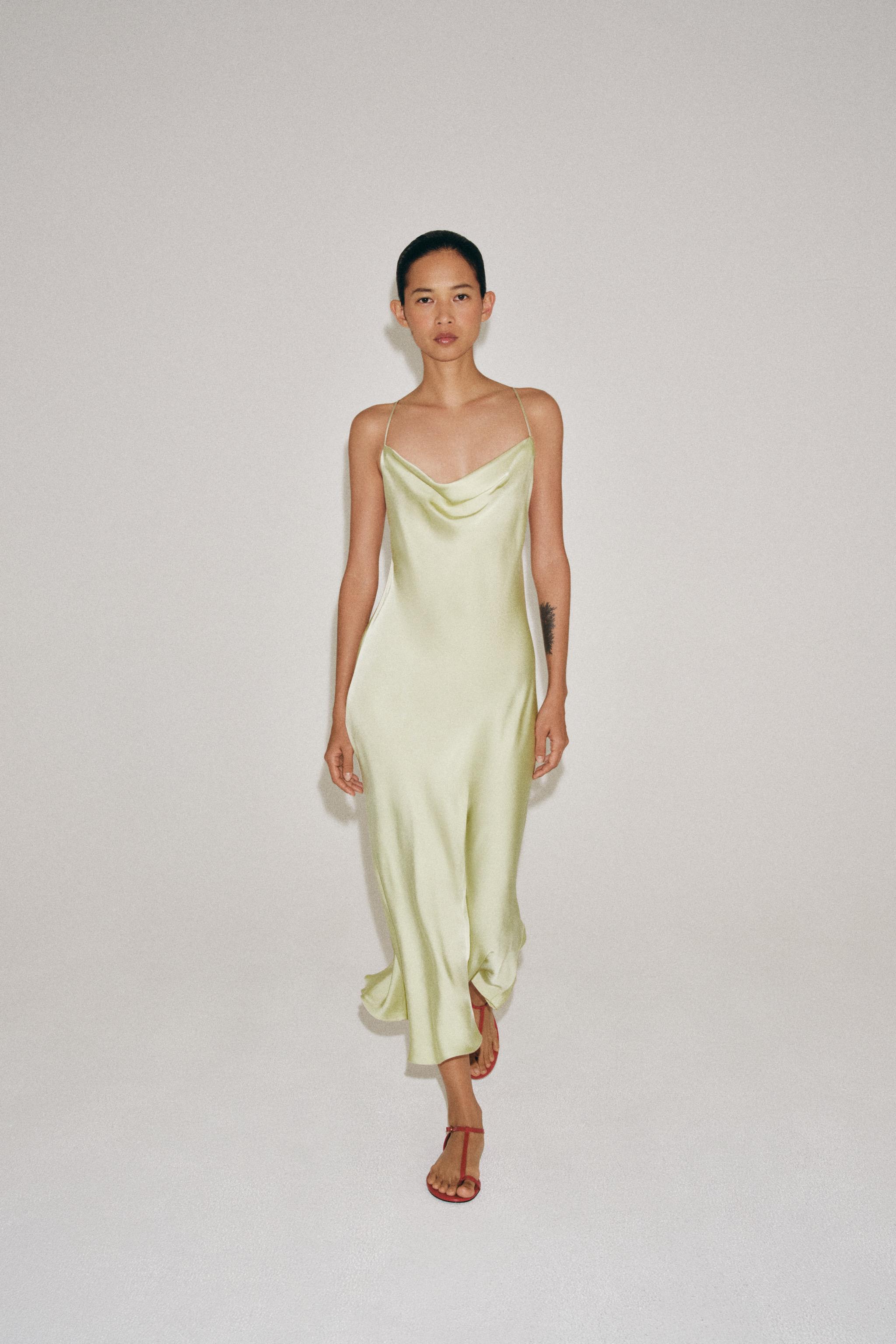 SATIN SLIP DRESS ZW COLLECTION